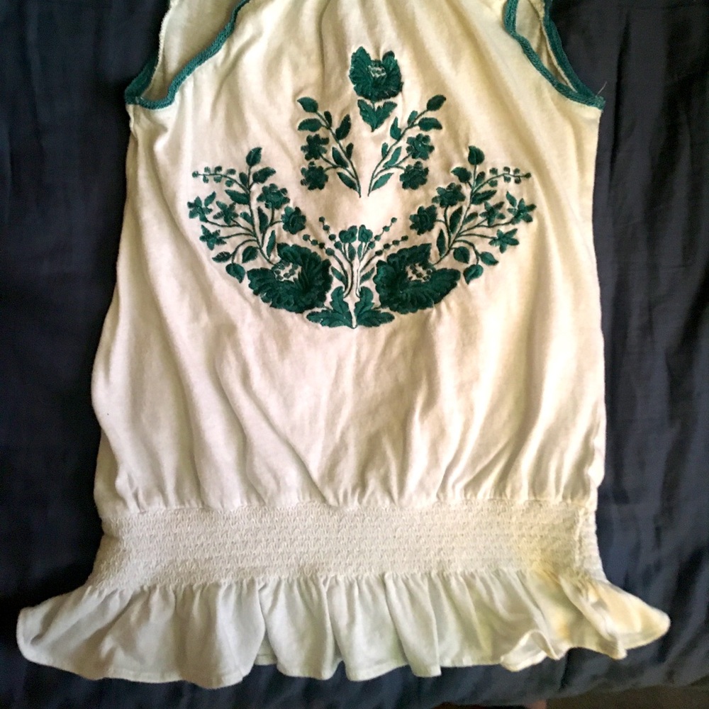 Free People Embroidered Tank Top